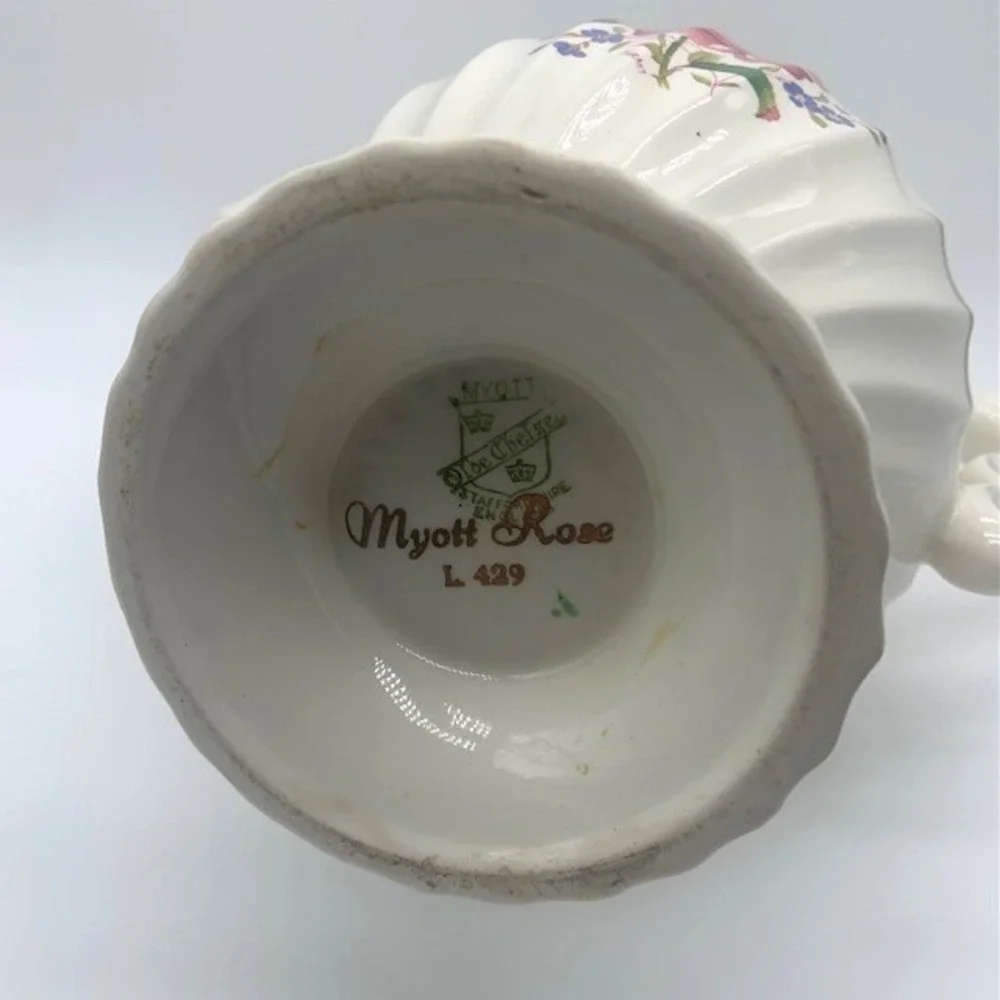 Vintage Myott Rose L429 Olde Chelsea Coffee Pot Rose Staffordshire Cottagecore